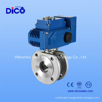 ANSI CF8m Wafer Ball Valve with Electric Actuator